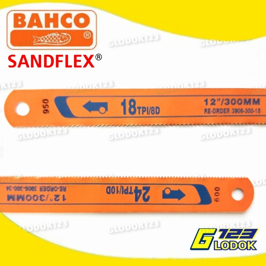 Mata Gergaji Besi Sandflex Bahco Rocast 24T 18T ASLI