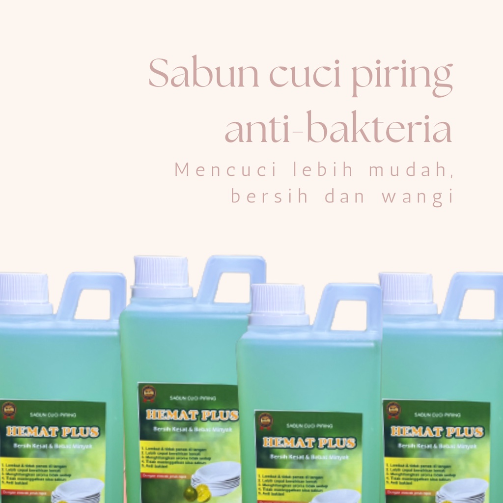 Sabun Cuci Piring 1 Liter Hemat Plus Dishwashing Anti Lemak Aroma Menyegarkan Busa Melimpah Bersih Kesat Harga Murah Meriah Berkualitas