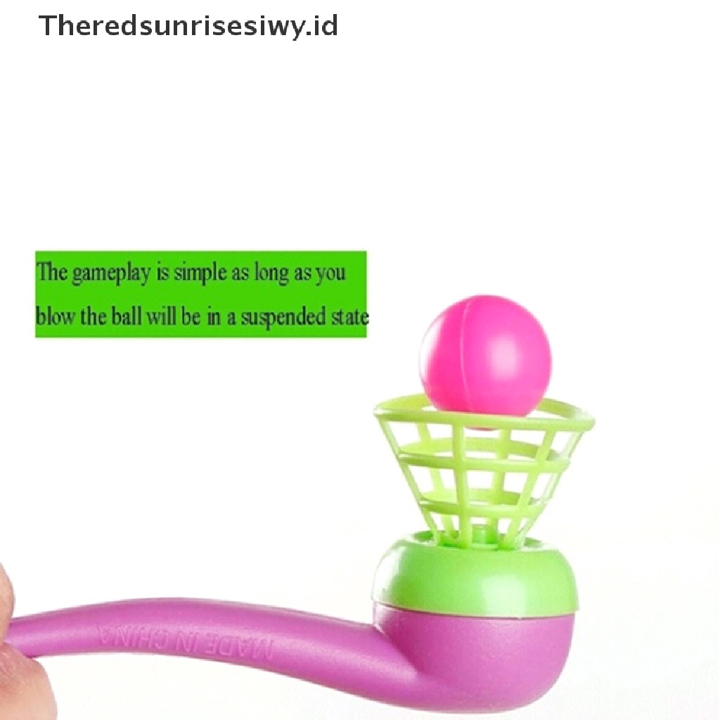 (Theredsunrisesiwy.Id) 3pcs / Set Mainan Bola Melayang + Pipa Tiup Untuk Anak / Hadiah / Pesta