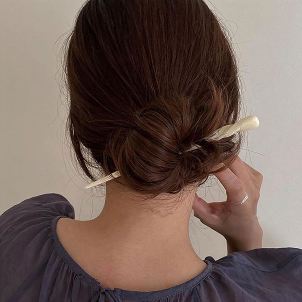 Tongkat Rambut Agustina Wanita 1PC Motif Leopard Acetate Korea Aksesoris Rambut