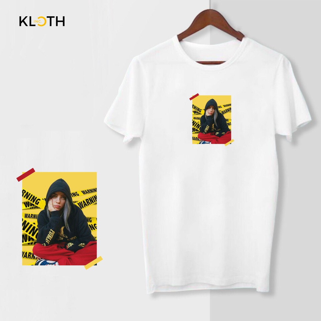 Kaos Billie Eilish Cotton Combed 24s Bisa Upgrade Lengan Panjang