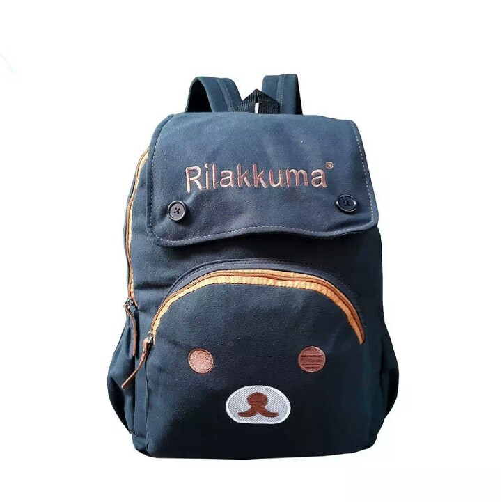 Tas sekolah anak tas ransel anak rilakuma fashion terbaru - hitam