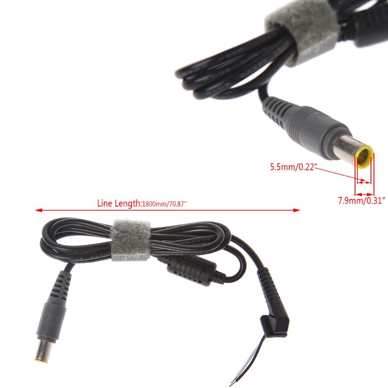 Btsg Kabel Adapter Power Supply Dc Male Plug 7.9x5.5mm Untuk Laptop / Notebook Lenovo Ibm