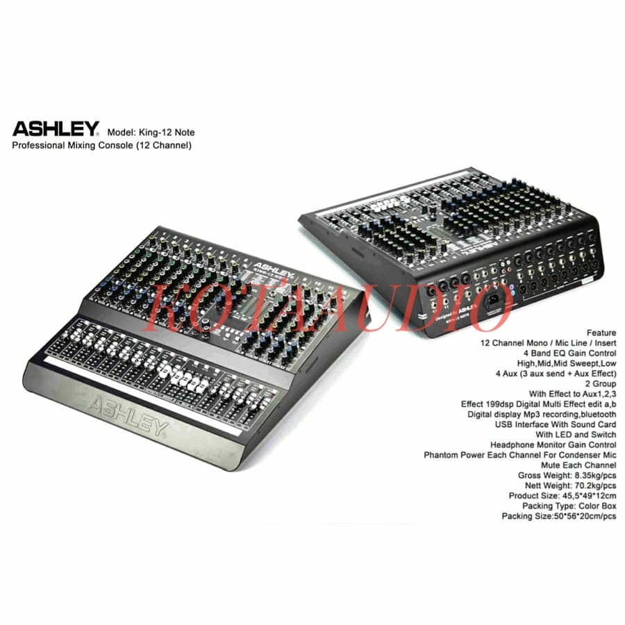 Mixer Audio Ashley King 12 Note Original King12 Note 12 Channel NEW