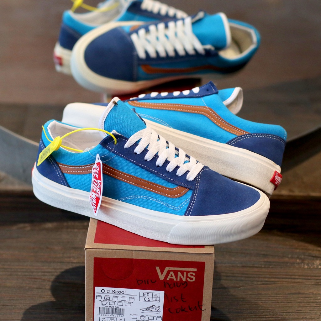 SEPATU OLDSKOOL NAVY BIRU LIST TAN BEST SELLER