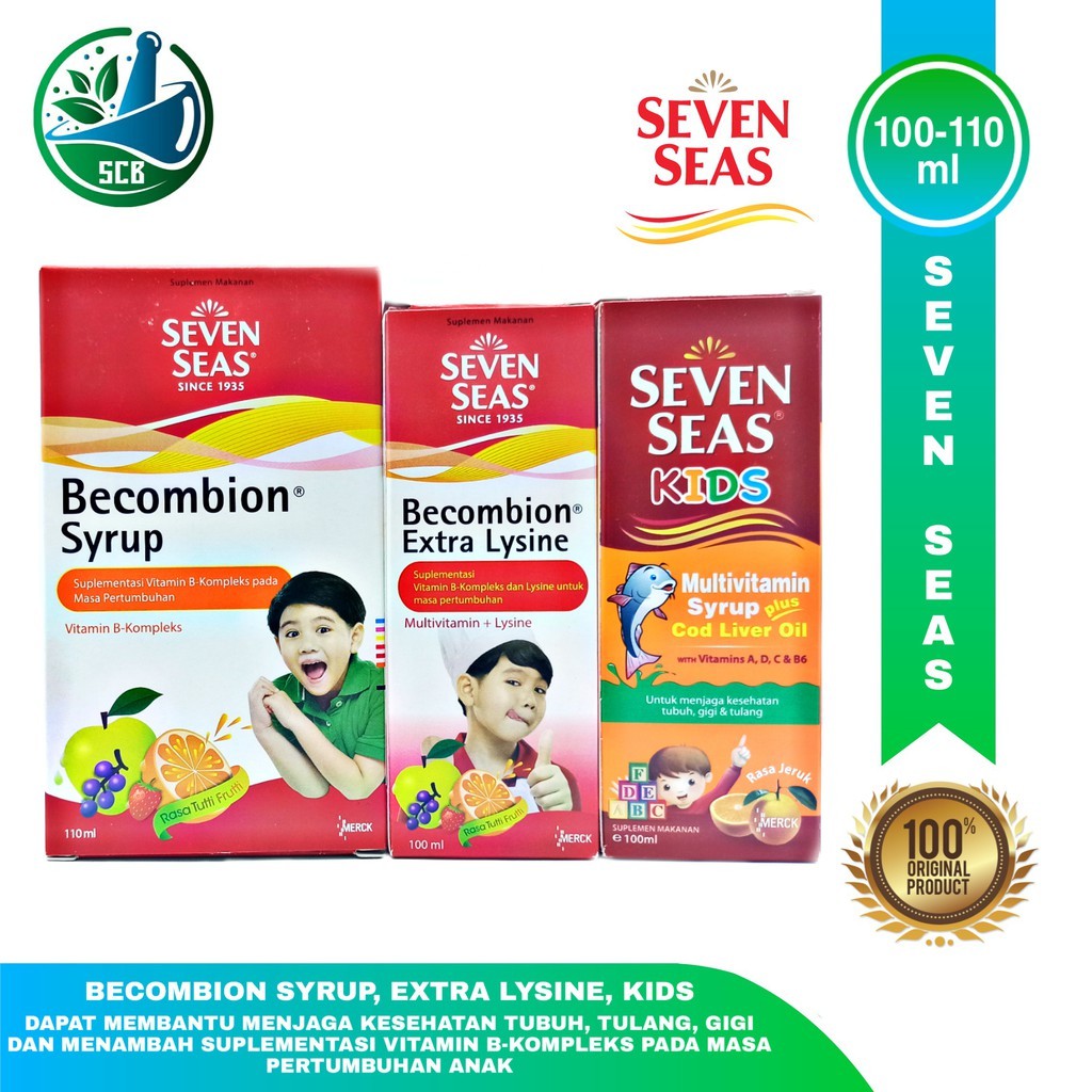 SEVEN SEAS Becombion - Syrup - Extra Lysine - Kids (Vitamin Pertumbuhan ...