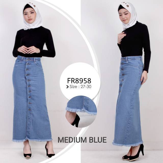 ROK JENS FRINGE BUTTON/JENS MIDI SKIRT