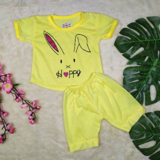 [Ss-7018] Pakaian Bayi Perempuan size 0-9bulan / Baju Bayi Gambar Kelinci / Baju Bayi Lucu