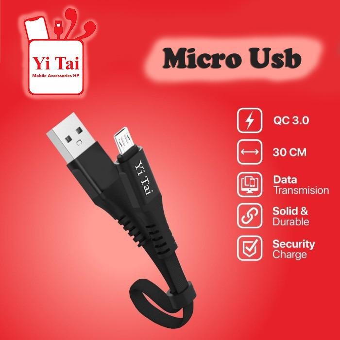 KABEL CHARGER YI TAI MICRO USB 30CM YT-30 - SC