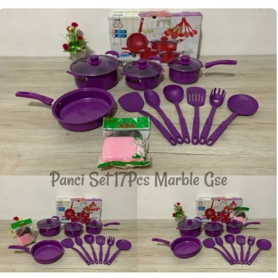 panci set 17 pcs marble gse