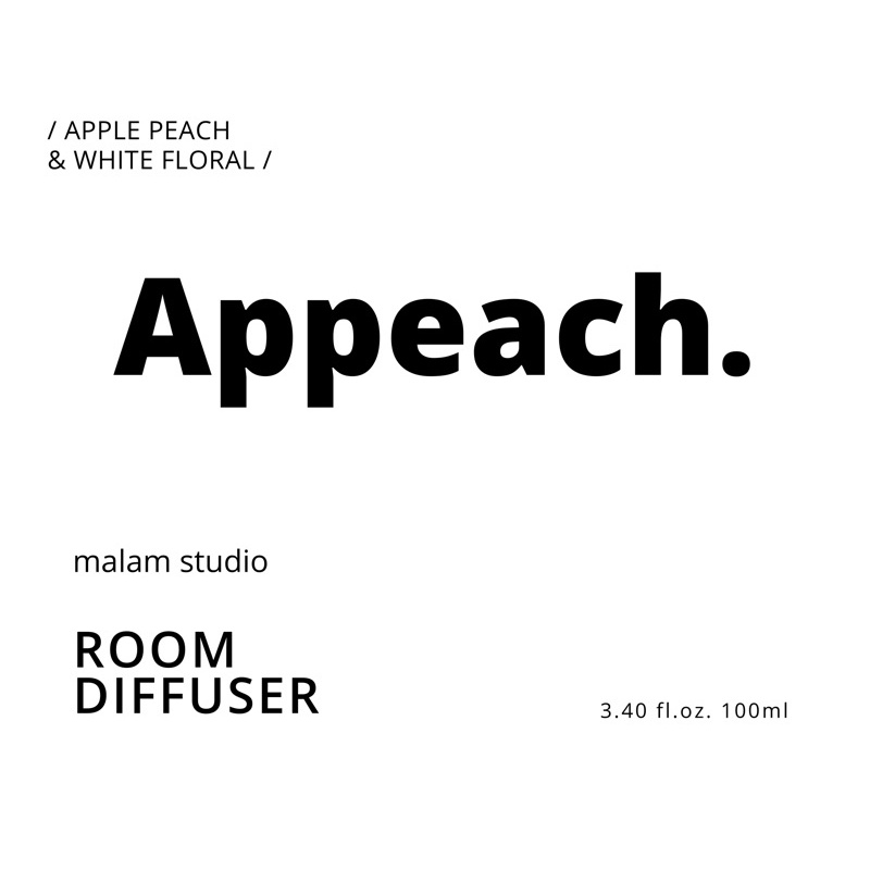 Reed Diffuser | Room Diffuser | 50ml 100ml | Malam Studio-Appeach