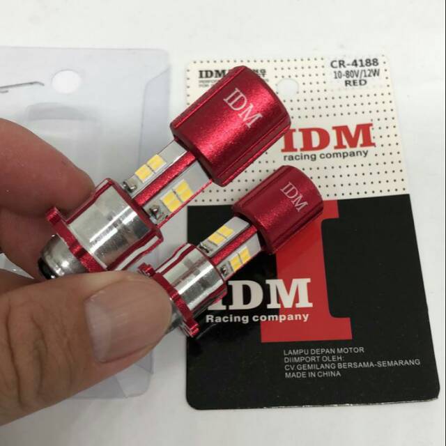 Lampu depan Bebek-Matic LED 3 sisi AC DC brand idm