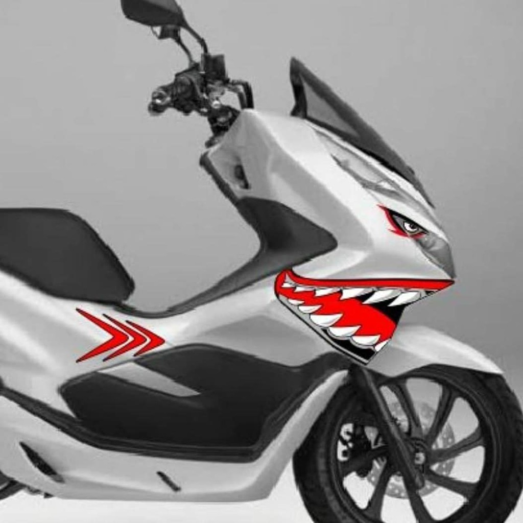 Cutting Sticker Mulut Hiu / Shark PCX 150