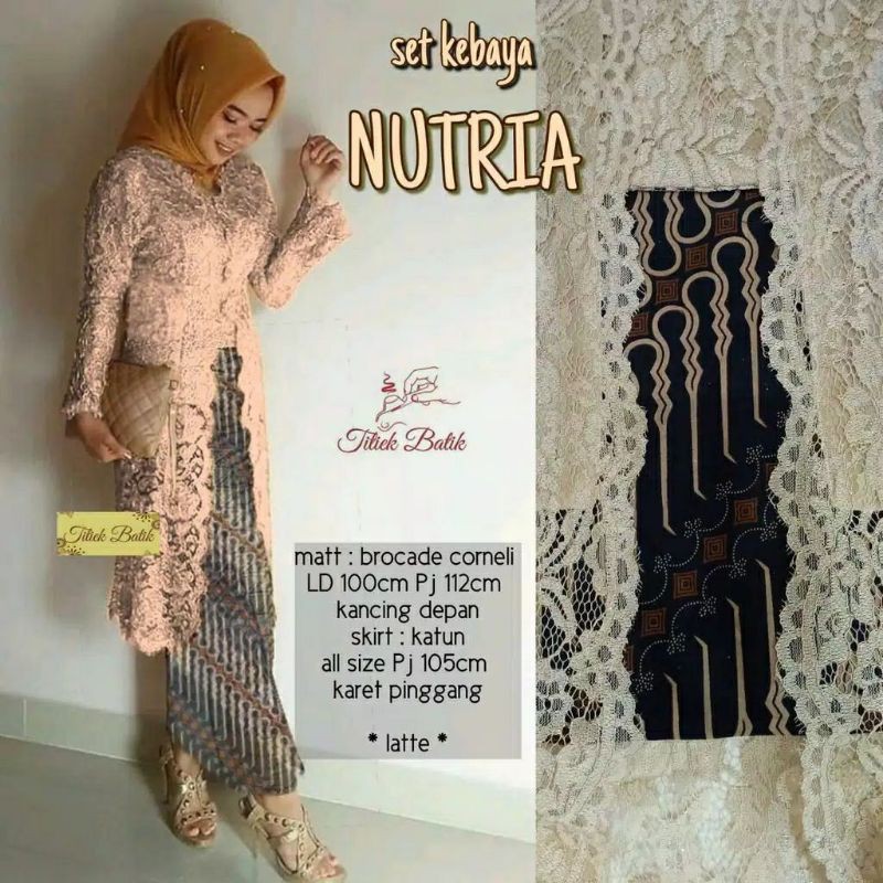 Setelan Kebaya Brokat Nurita Baju Wisuda Pesta