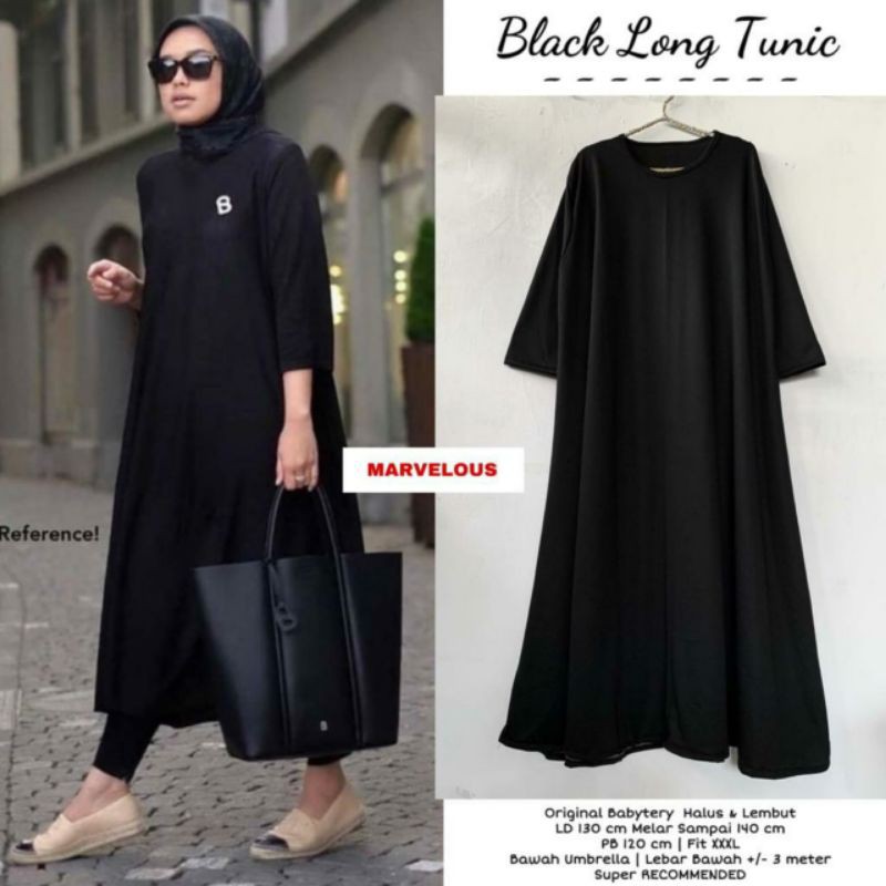 Black Long Tunik by Marvelous