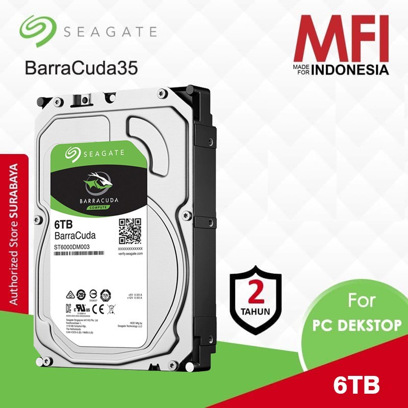 Seagate Barracuda 35 Desktop 6TB MFI