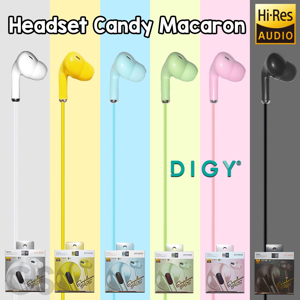 Headset Earphone Candy Macaron all Smartphone