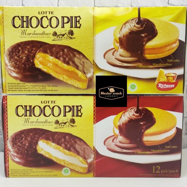 

べ Lotte Chocopie Marshmallow 28 gram (1 pack isi 12 pcs) ヸ