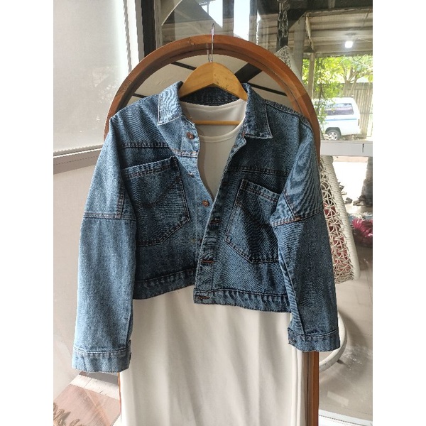 Orimoza Levi Set jaket jeans mix inner scuba-3