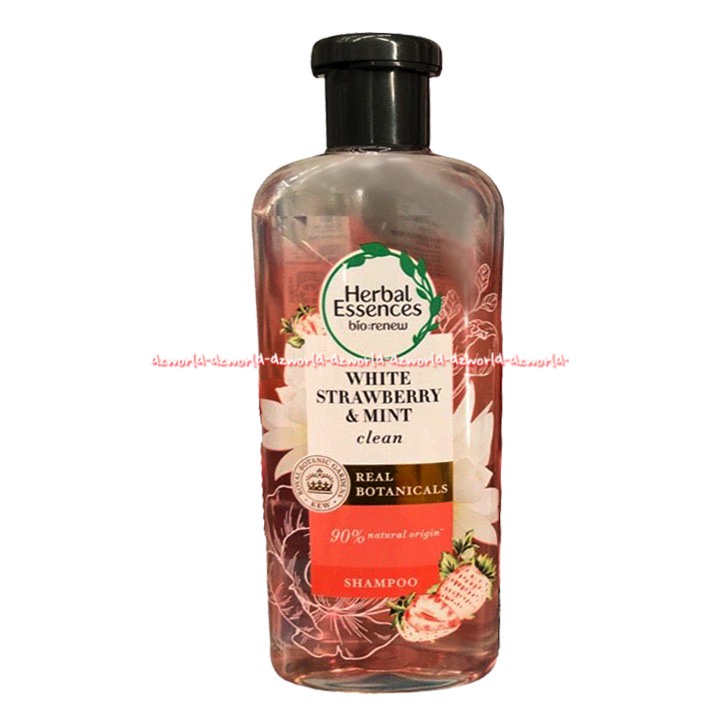 Herbal Essence Bio Renew 400ml White Strawberry &amp; Mint Clean Shampo Volume White Grape Fruit Mosa Mint Sampoo Herbalessence Bening Transparant