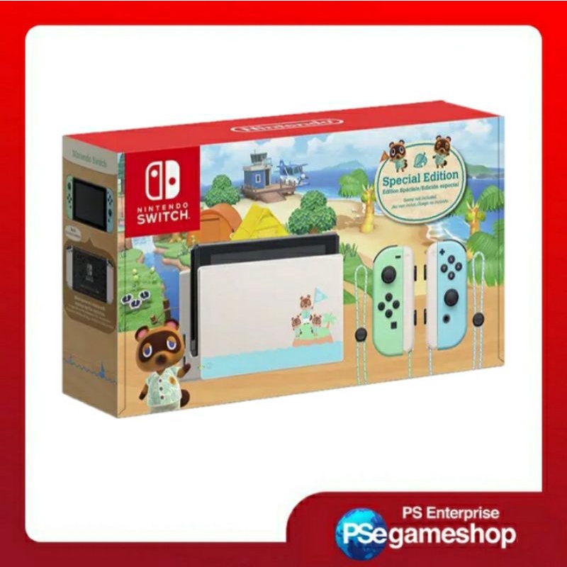 Nintendo Switch Console Animal Crossing Limited Edition -Bonus temper