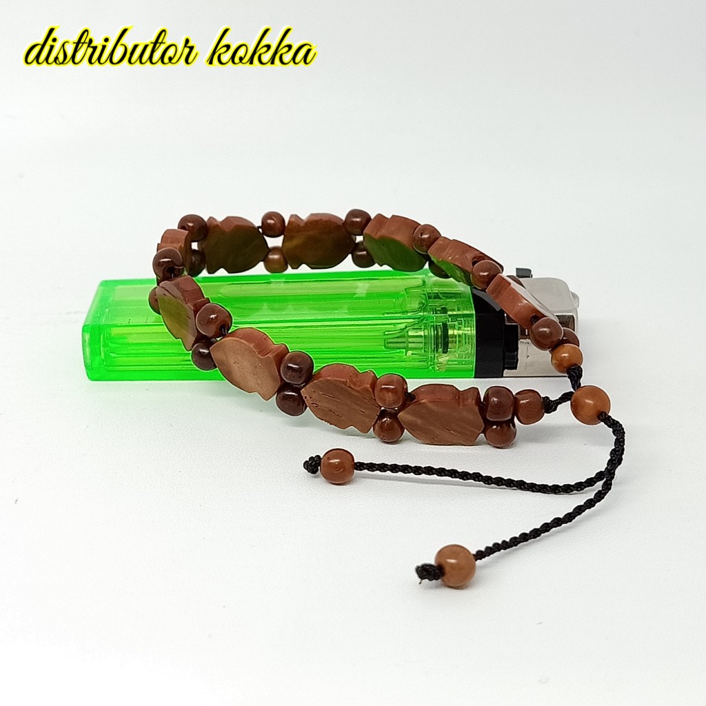 ( SUPER MURAH ) Gelang Kokka kaukah terompah full coklat