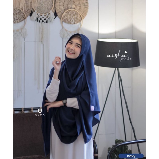 Aisha Instan Size Jumbo Ori Uzma Hijab (Pasmina Instan / Pastan)