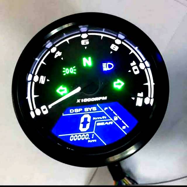 Speedometer Digital Bulat Motor Indikator Rpm Gigi Ratio Bensin Km Terbaru Wilwood Shopee Indonesia
