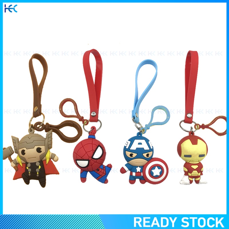 Gantungan Kunci Marvel Avengers Spiderman Iron Man Captain America Thor