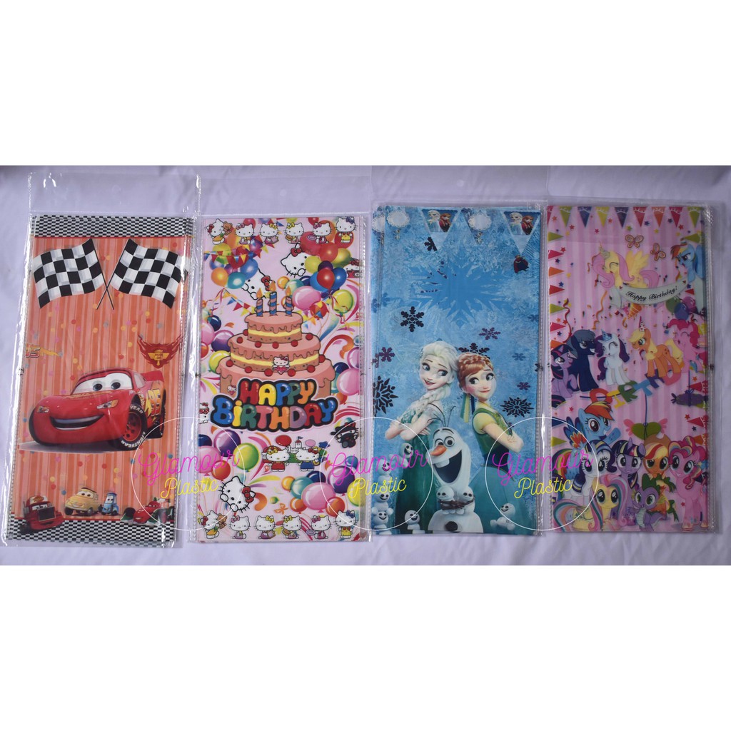 

Plastik Ultah KECIL Ukuran 18X35 (1 pack isi 10 lembar)/Plastik bingkisan/Plastik souvenir