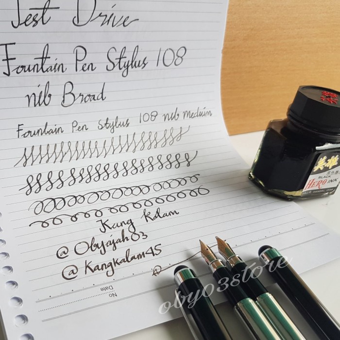 

Paket Murah..Fountain Pen Stylus Dan Tinta Hero Ink. Pena. Pulpen promo