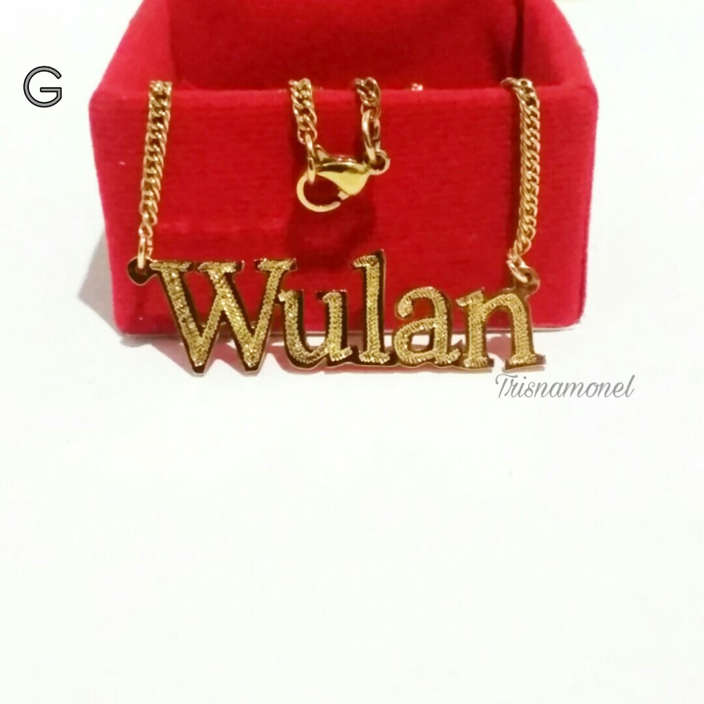 KALUNG CUSTOM NAMA KUNINGAN LAPIS EMAS PREMIUM