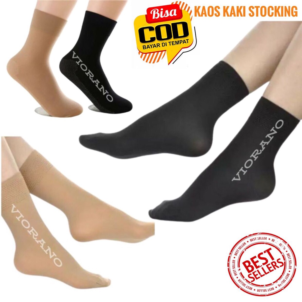 Kaus Kaki Stoking Pendek Dibawah Betis Wanita Dewasa DI Atas Mata Kaki / Kaos Kaki Stocking Cewek Murah Warna Kulit Cream Hitam Stocking Wanita Berkualitas