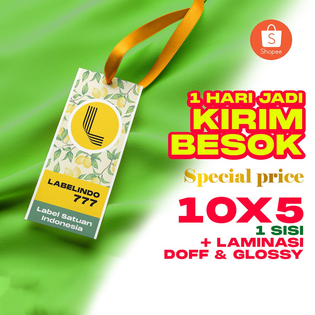 

Label Baju / Hangtag UK 10x5 cm / Tercepat dan Termurah