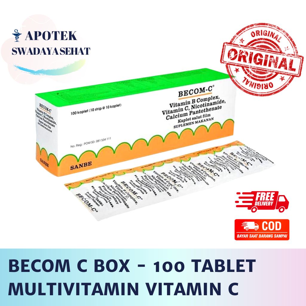 BECOM C BOX - Multivitamin Vitamin C 100 Tablet 10 Strip