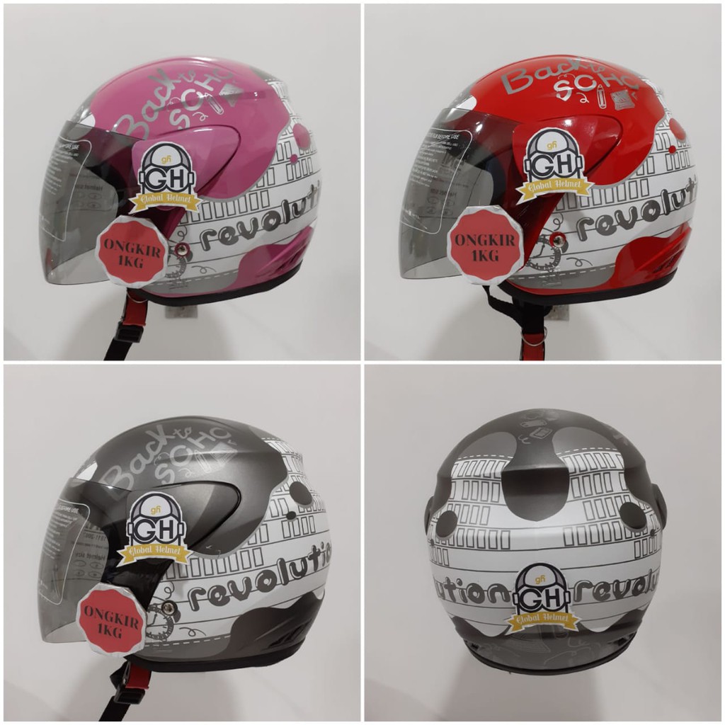 HELM HALF FACE EVOLUTION MIRIP GM EVO HELM MURAH HELM DEWASA