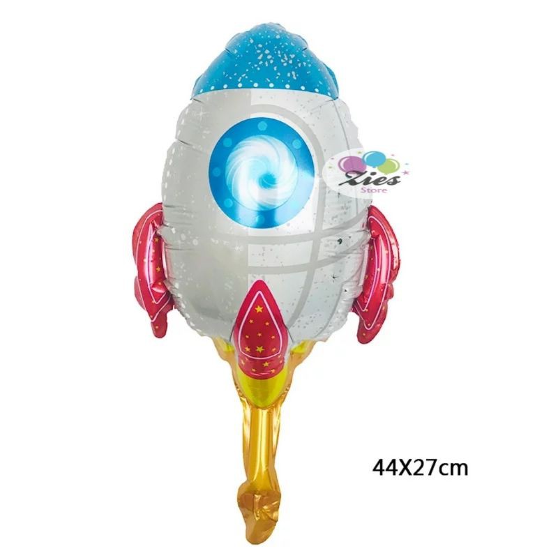 balon foil rocket / balon foil antariksa / balon pesawar luar angka mini