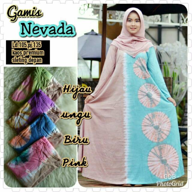 Gamis kaos nevada | KAOS COTTON PREMUIM 30S | RESLETING BUSUI