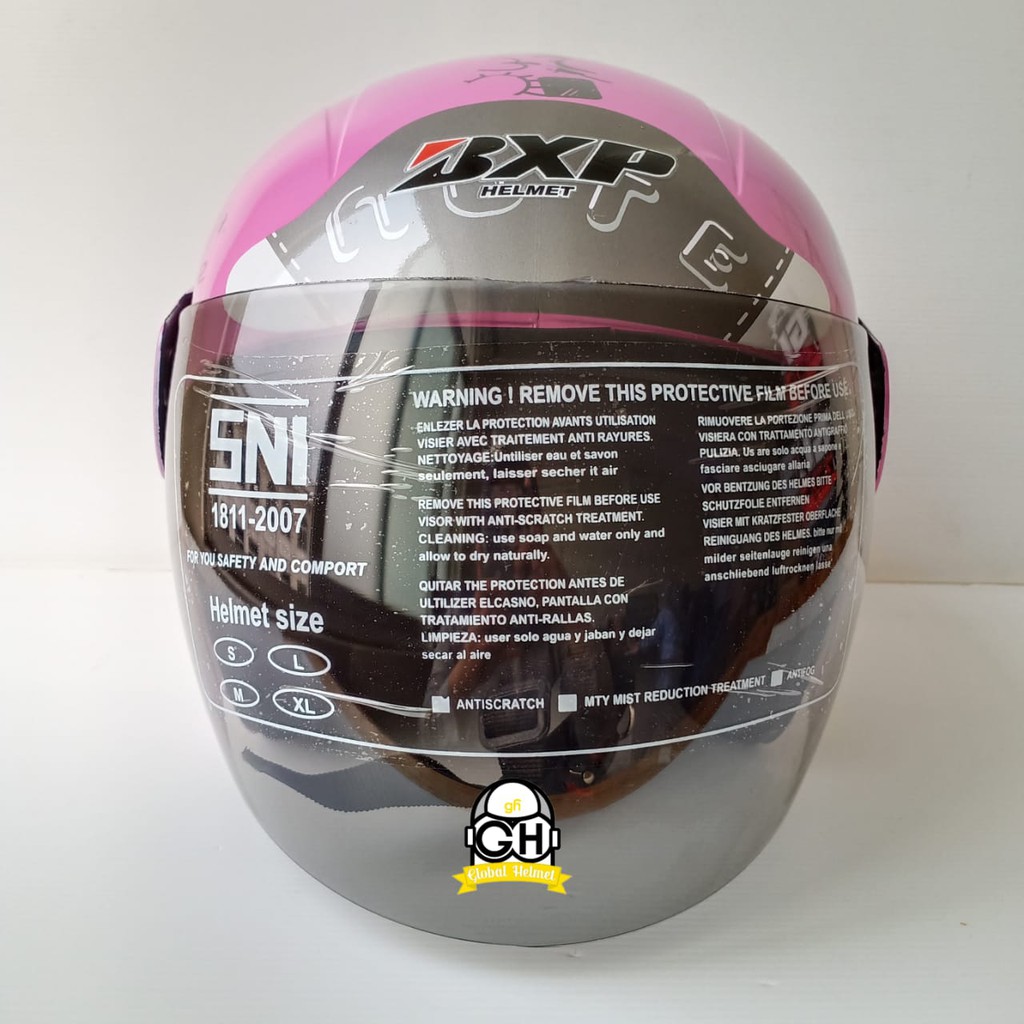 HELM HALF FACE EVOLUTION MOTIF REVOLUTION PINK MIRIP GM EVO MURAH HELM DEWASA MURAH