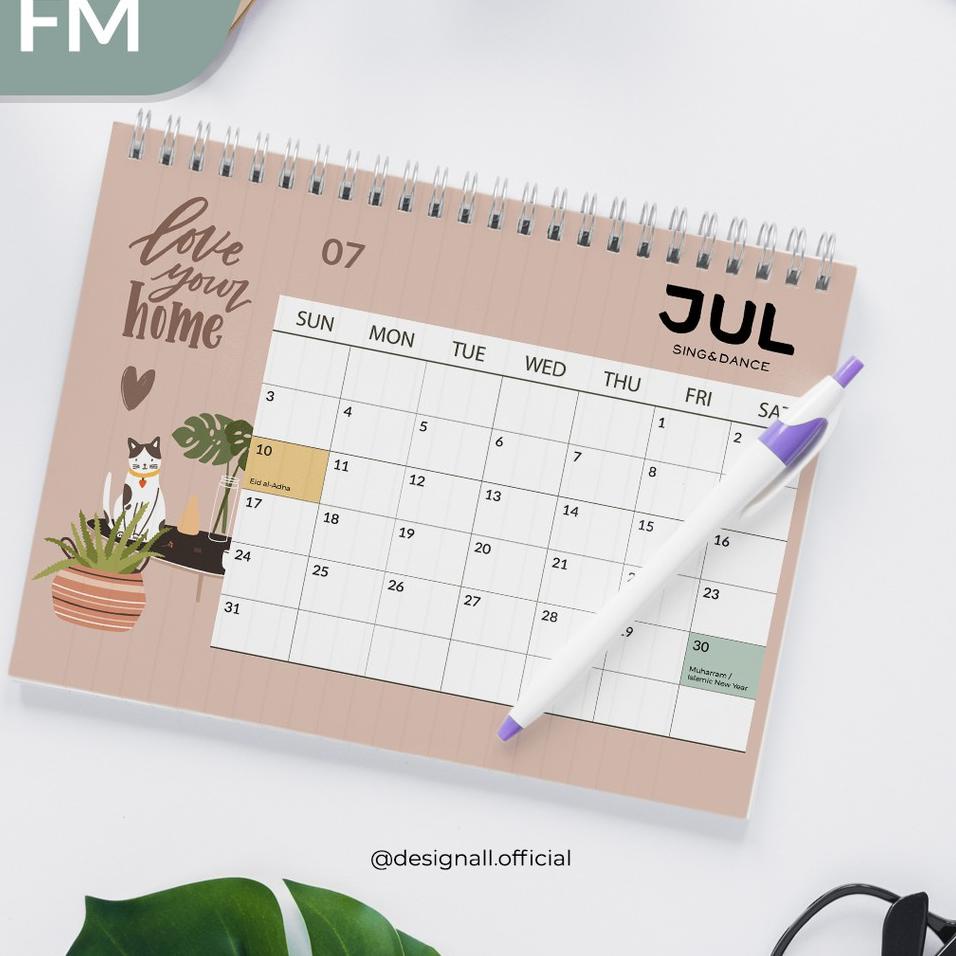 

Bestseller✧ Designall Kalender Meja / Kalender Duduk Aesthetic Tahun 2022 Spiral FM V57 ☋