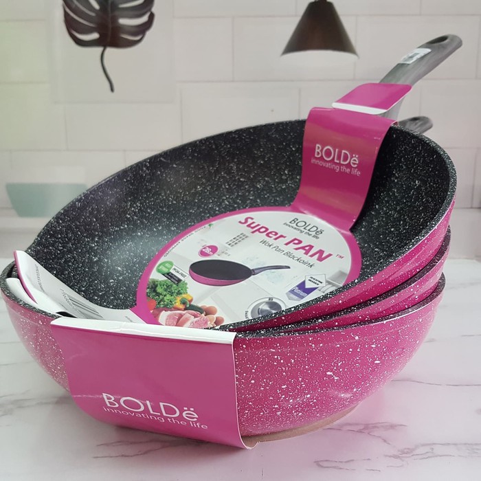 WOK ( WAJAN ) 28 cm, Granite BLACKPINK Original BOLDe