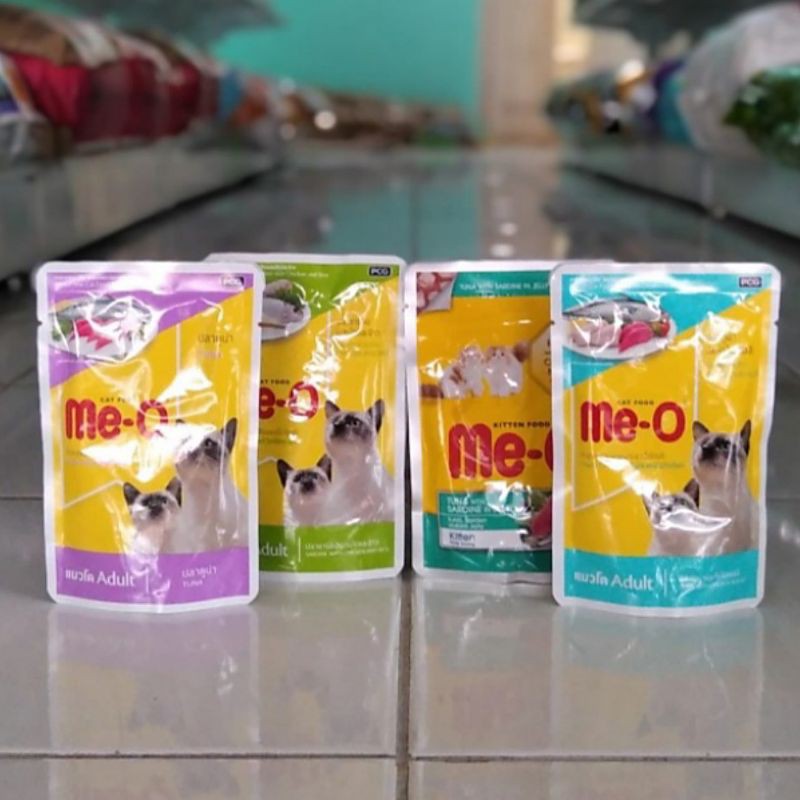 Meo Me-o Sachet All Varian 80g / Wet food Makanan Kucing meo / Makanan Basah