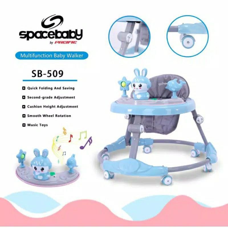 Spacebaby Baby Walker - SB509 / Kereta Bayi