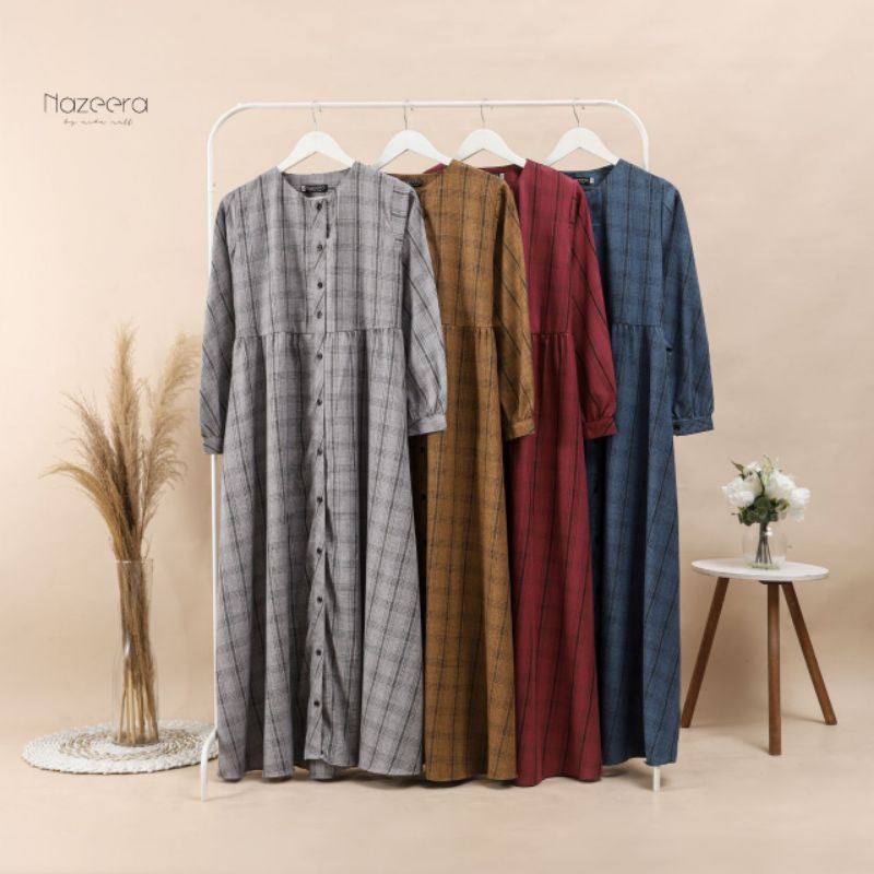 TSANA DRESS NAZEERA / GAMIS KATUN MADINA NAZEERA / GAMIS KOTAK KATUN MADINA