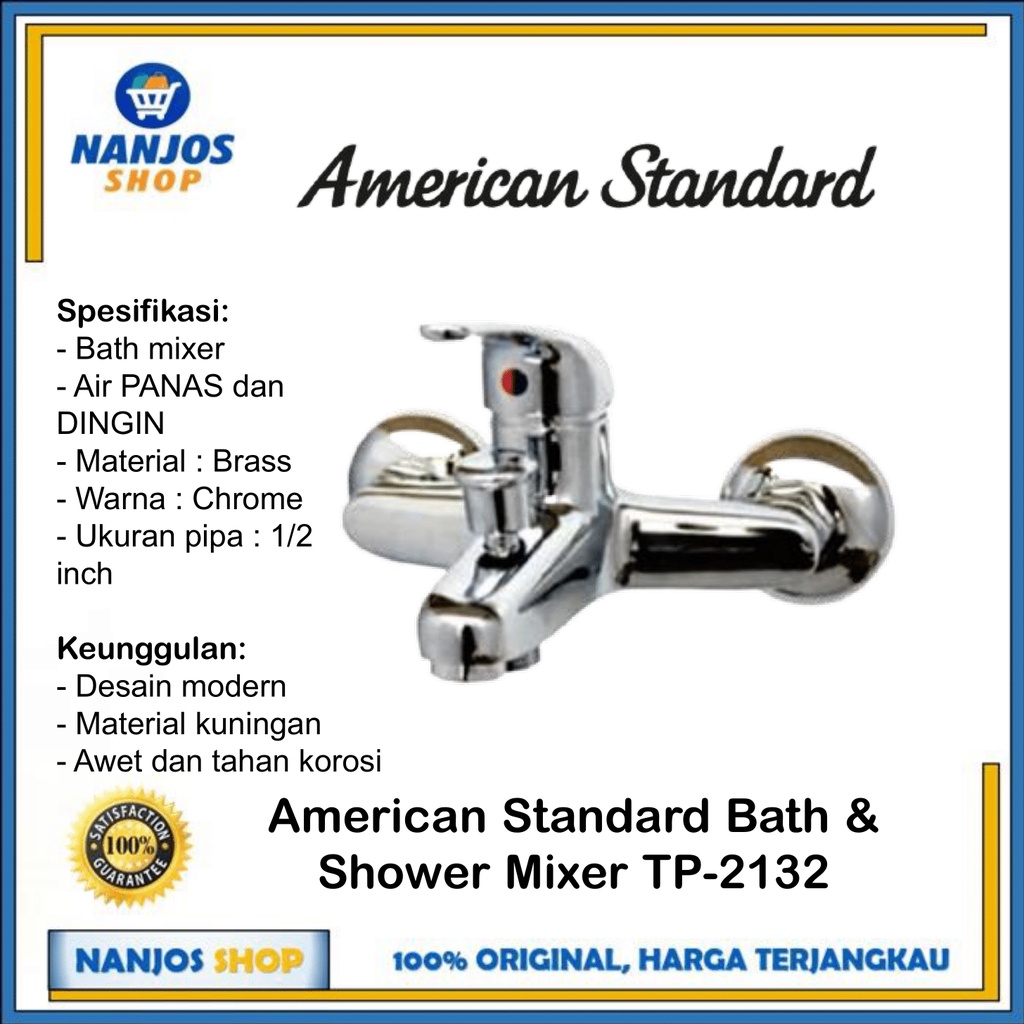 American Standard Keran Kran Mixer Panas Dingin Bathtub Mandi Tp 2132