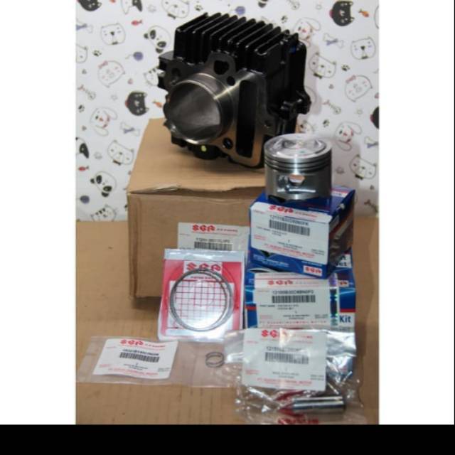 CYLINDER BLOK PISTON KIT SEKER SET SUZUKI SHOGUN 110 SHOGUN KEBO SHOGUN R 110 ORI SGP