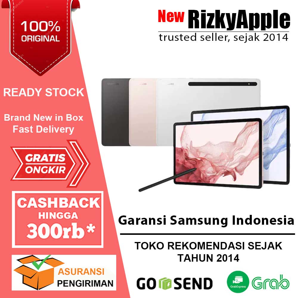 Samsung Galaxy Tab S8 5G Garansi Resmi Indonesia 256GB 128GB Ram 8GB / 12GB SEIN Graphite Silver Pin