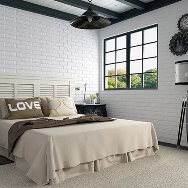 PEKANBARU Wallpaper foam  3D 6mm-7mm-Bt putih 5,5mm