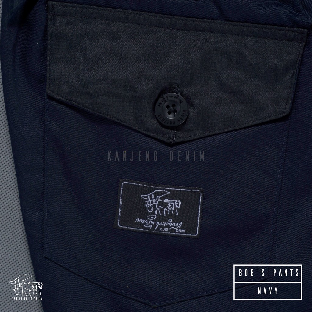 Kanjeng Denim Boardshort Celana Pendek BOB'S PANTS NAVY