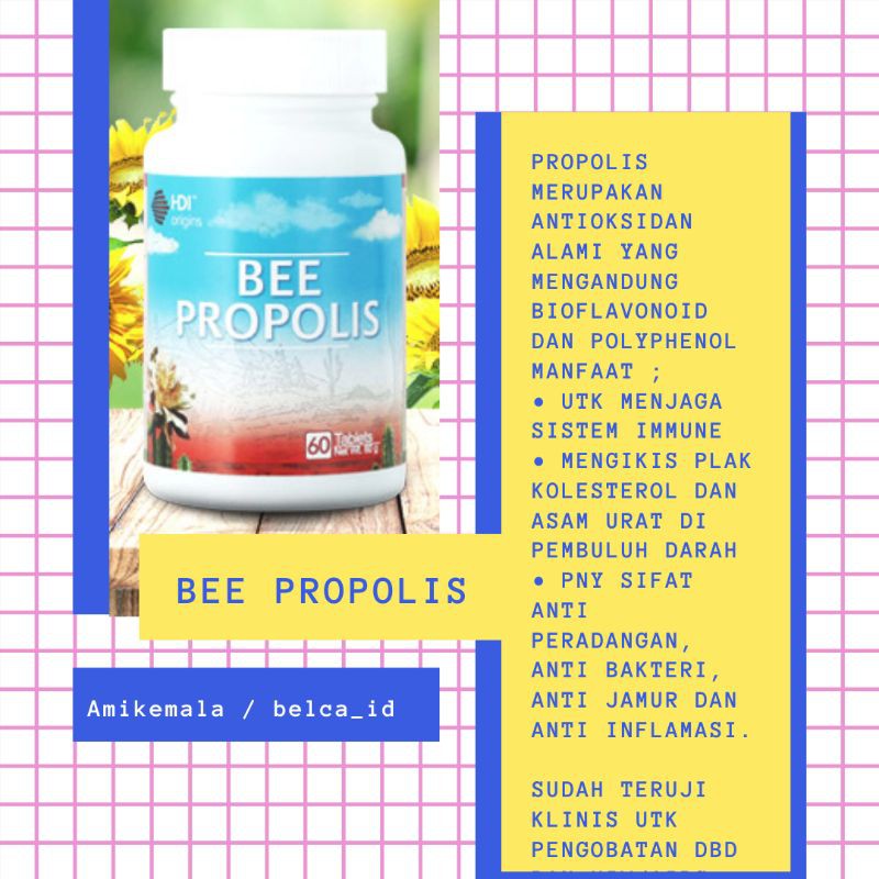 BEE PROPOLIS TABLET BY HDI isi 60 TABLET